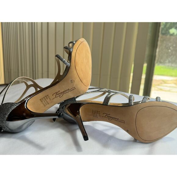 Vince Camuto Imagine Silver Glitter Heels Size 9M - Picture 5 of 8